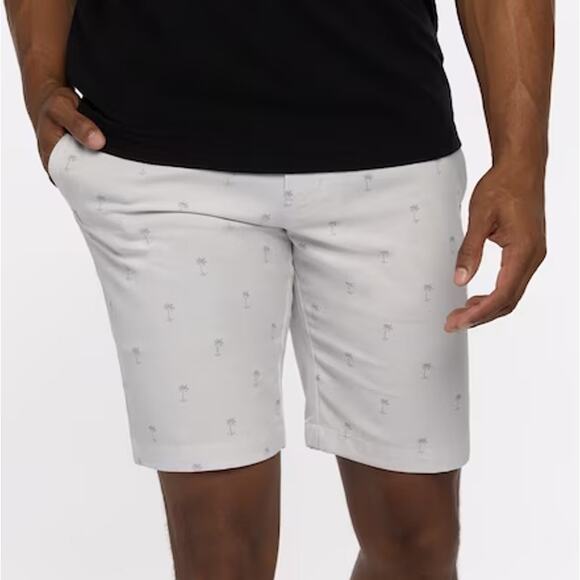 Travis Mathew Heather Gray Golf Resort To This Palm Tree Print Shorts Size 40 - Picture 6 of 8